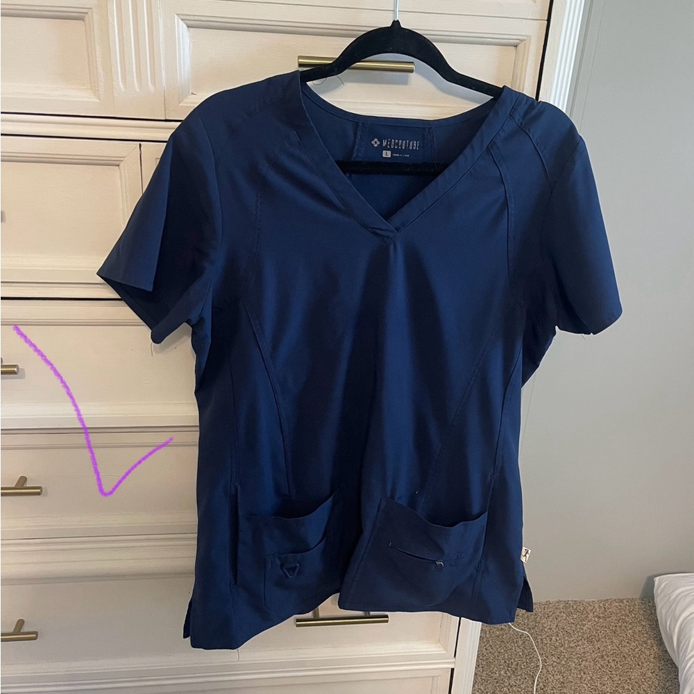 Med Couture Blue Relaxed Fitted Short Sleeve Tee